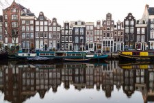Fotobehang Amsterdamse huisjes
